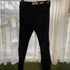 Black Ripped Skinny Jeans Hollister